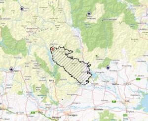The fire as at 19 Jan. Despite some claims from the usual (anti green) sources, the fire didn't start in a national park.