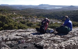 In the big saddle below Turrana Heights, looking north