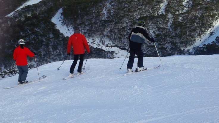 Faye, Peter and Tali, at the top of 'Tali's ridge'
