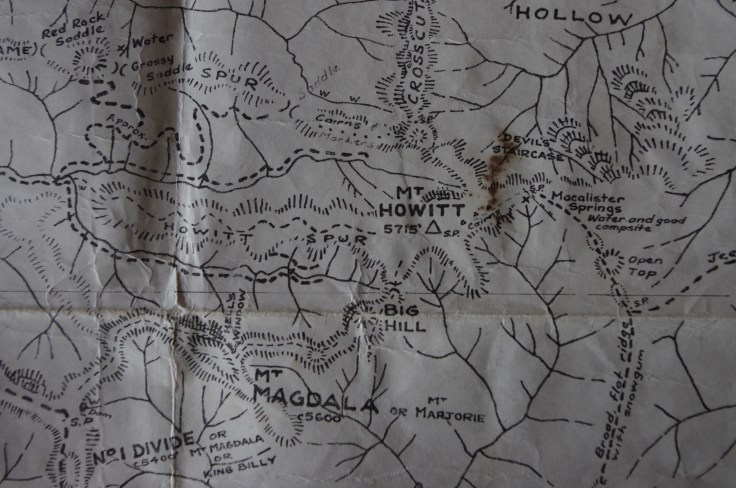 Mt Howitt, pre the Vallejo Gantner Hut at Macalister Springs (& the warning about the intestinal worms introduced by cattle) 