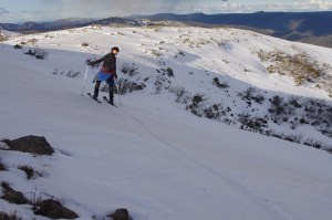 Mellow southern side of The Bluff. Spring conditions.