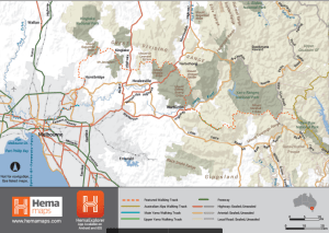 Possible routes from Melbourne to the start of the AAWT.