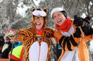 The Blanch sisters at the 2012 Kangaroo Hoppet at Falls Creek.