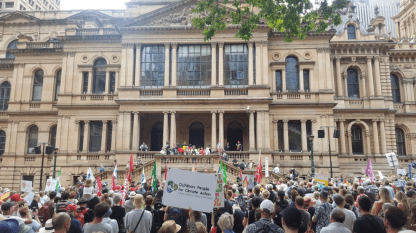 Outdoors People for Climate Action at Rally